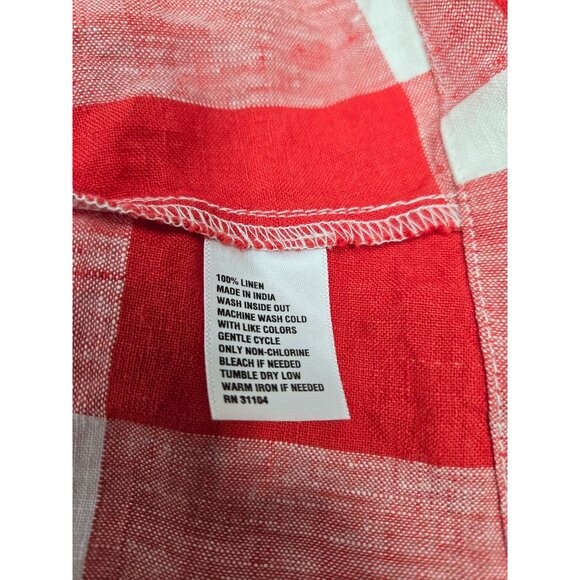 Red/White Gingham Halter Dress W Waist Tie Button Back cottagecore country retro - Picture 8 of 9